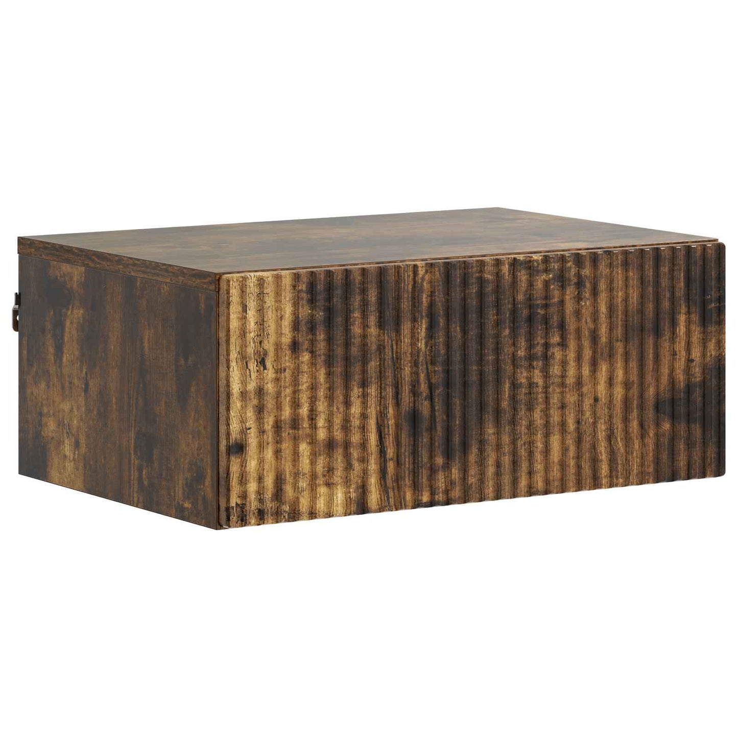 Vegghengt Nattbord med skuff 2 pcs Røkt Eik 49 x 34,5 x 20 cm