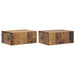 Vegghengt Nattbord 2 pcs Gammelt tre 49 x 34,5 x 20 cm