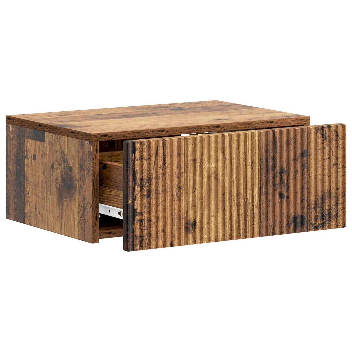 Vegghengt Nattbord 2 pcs Gammelt tre 49 x 34,5 x 20 cm