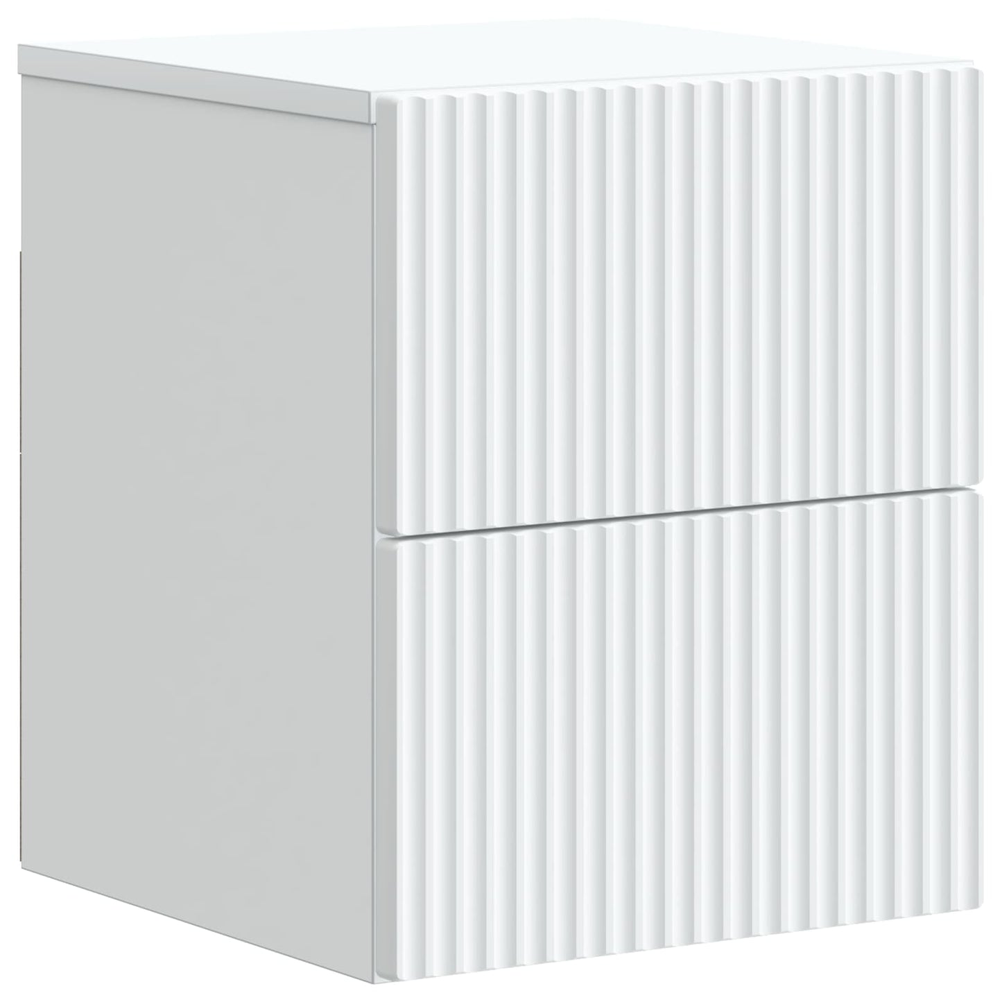 Vegghengt Nattbord 2 pcs Hvit 33 x 34,5 x 40 cm Konstruert tre