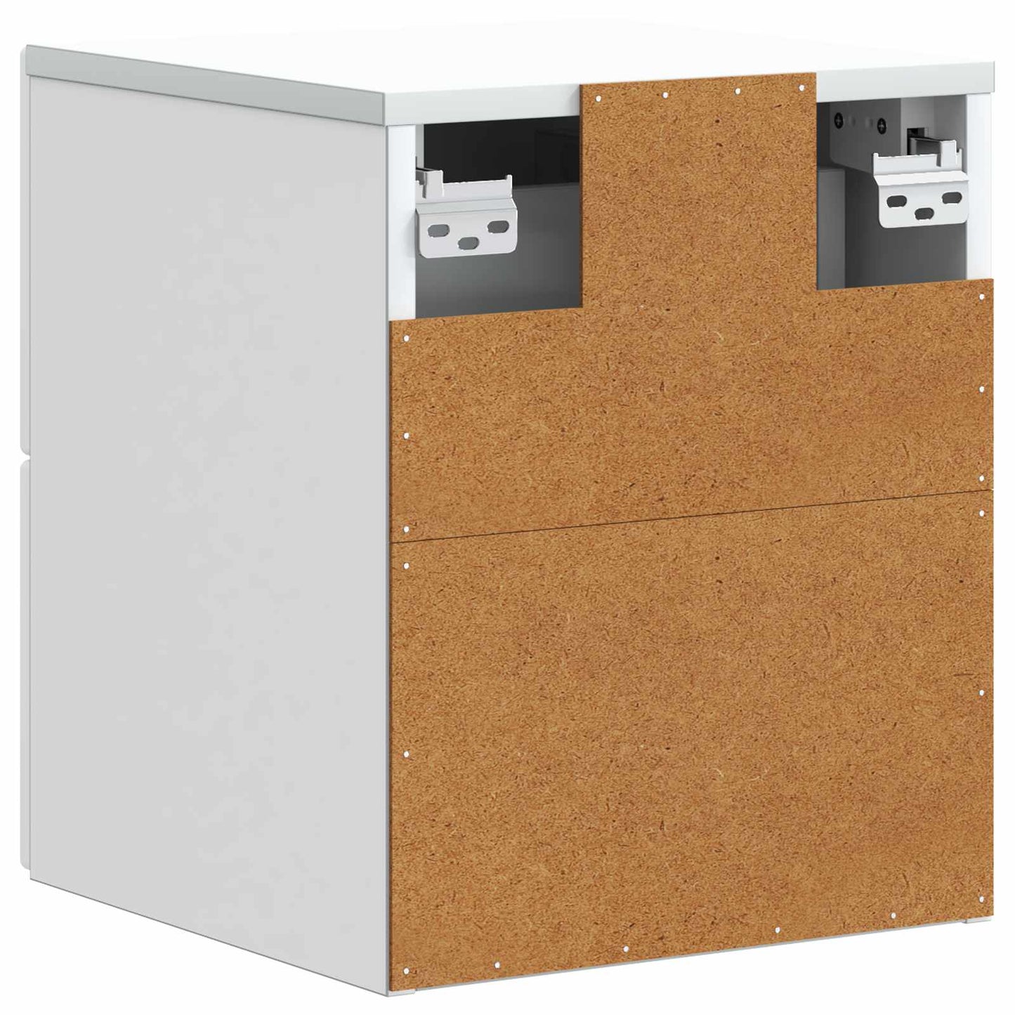 Vegghengt Nattbord 2 pcs Hvit 33 x 34,5 x 40 cm Konstruert tre