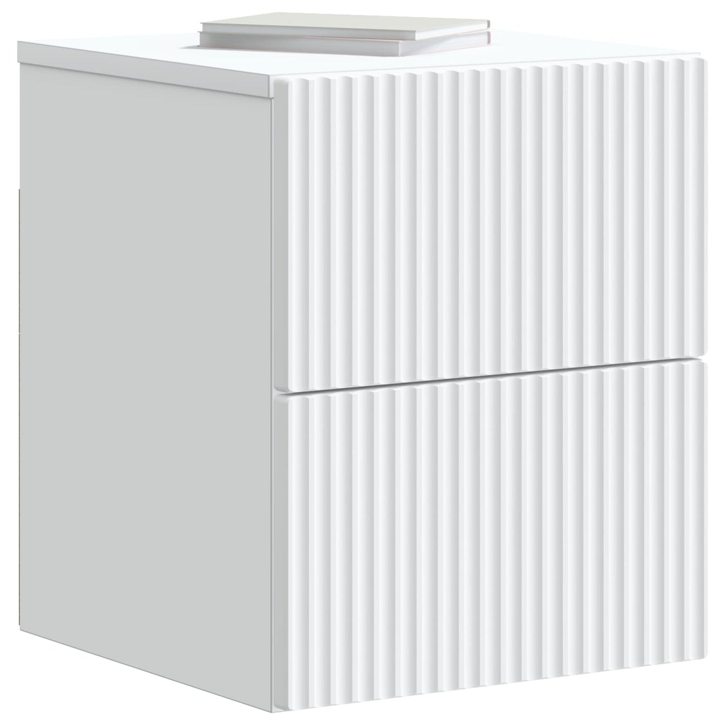 Vegghengt Nattbord 2 pcs Hvit 33 x 34,5 x 40 cm Konstruert tre