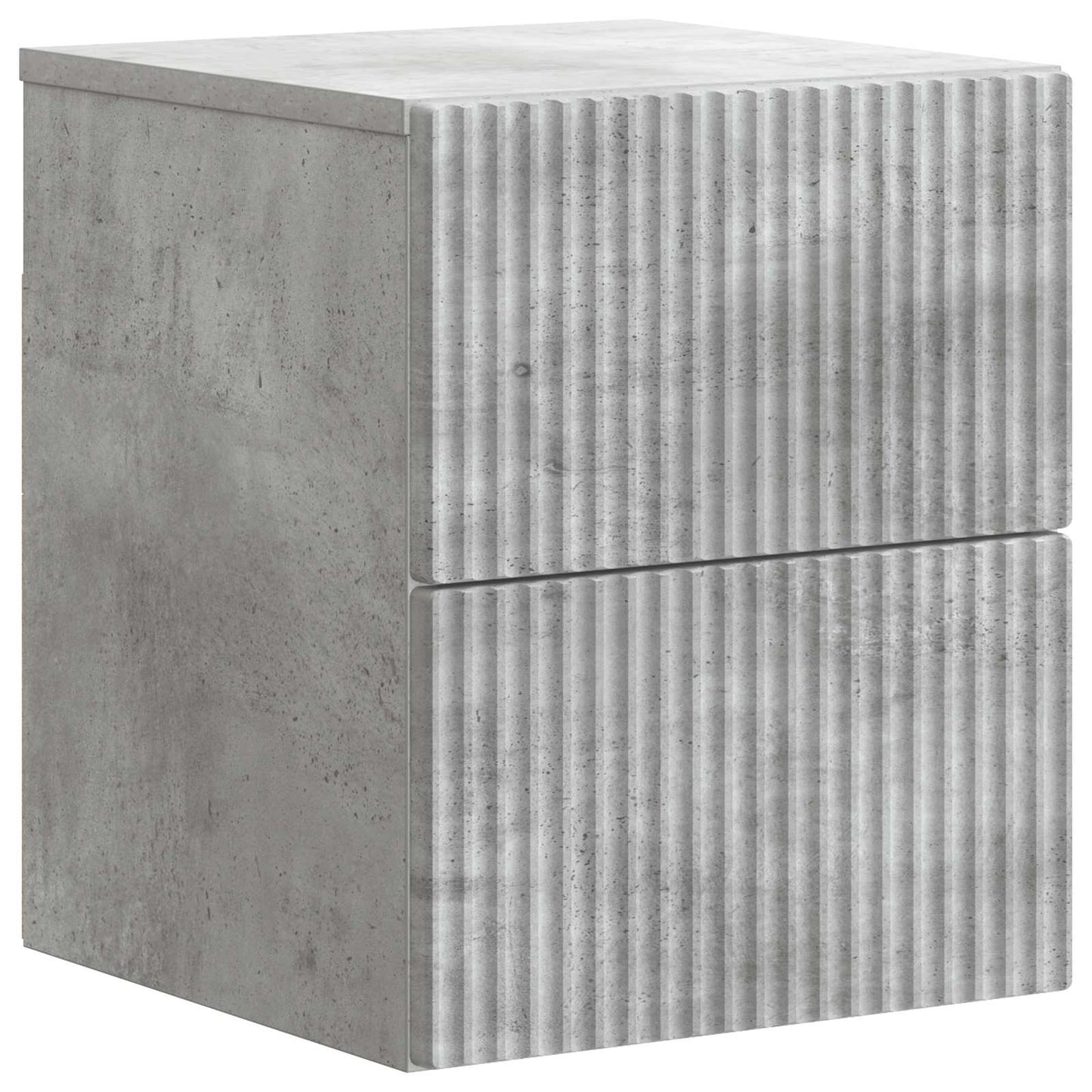 Vegghengt Nattbord Betonggrå 33 x 34,5 x 40 cm Konstruert tre