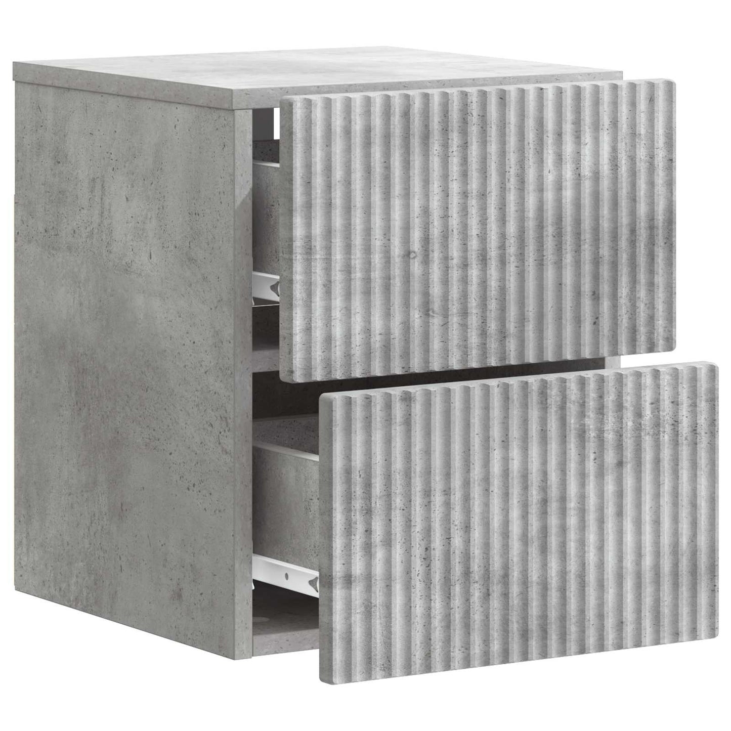Vegghengt Nattbord Betonggrå 33 x 34,5 x 40 cm Konstruert tre