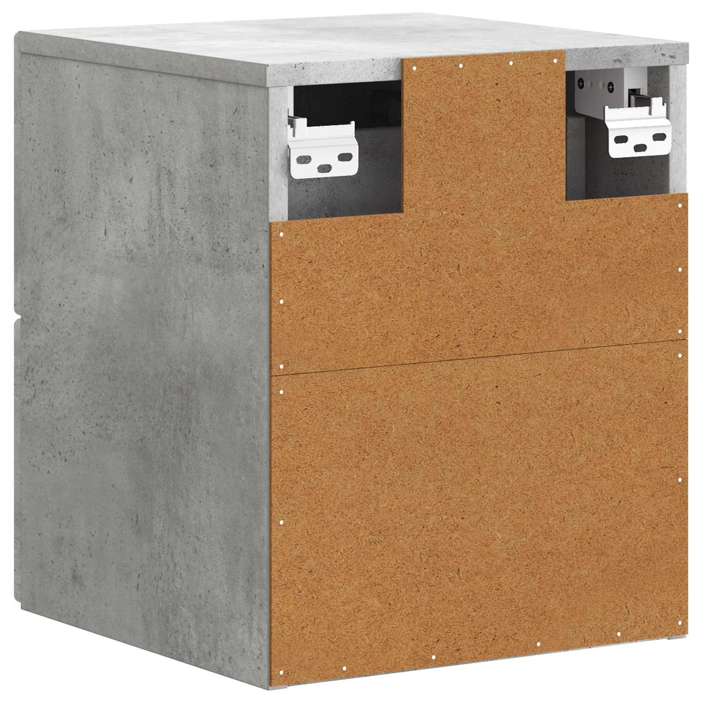 Vegghengt Nattbord Betonggrå 33 x 34,5 x 40 cm Konstruert tre