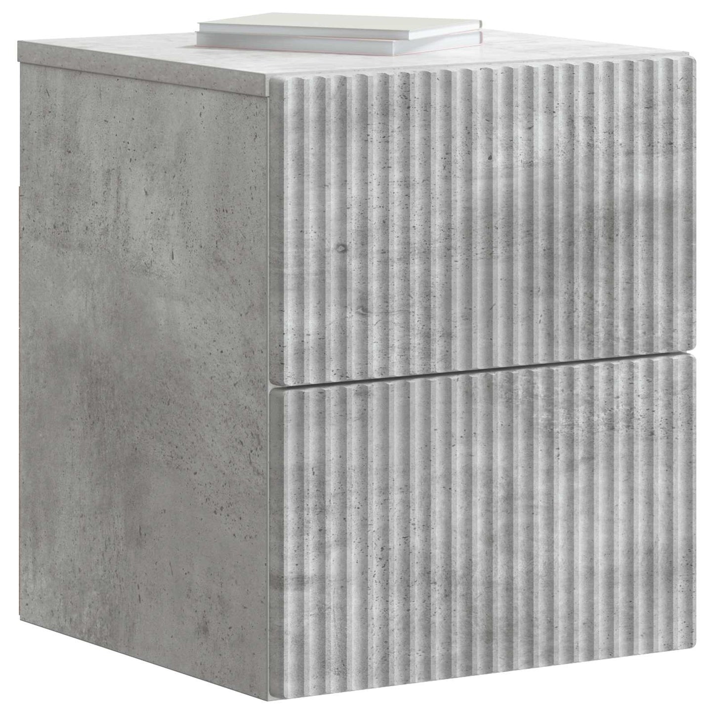 Vegghengt Nattbord Betonggrå 33 x 34,5 x 40 cm Konstruert tre
