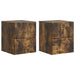 Vegghengt Nattbord med skuff 2 pcs Røkt Eik 33 x 34,5 x 40 cm