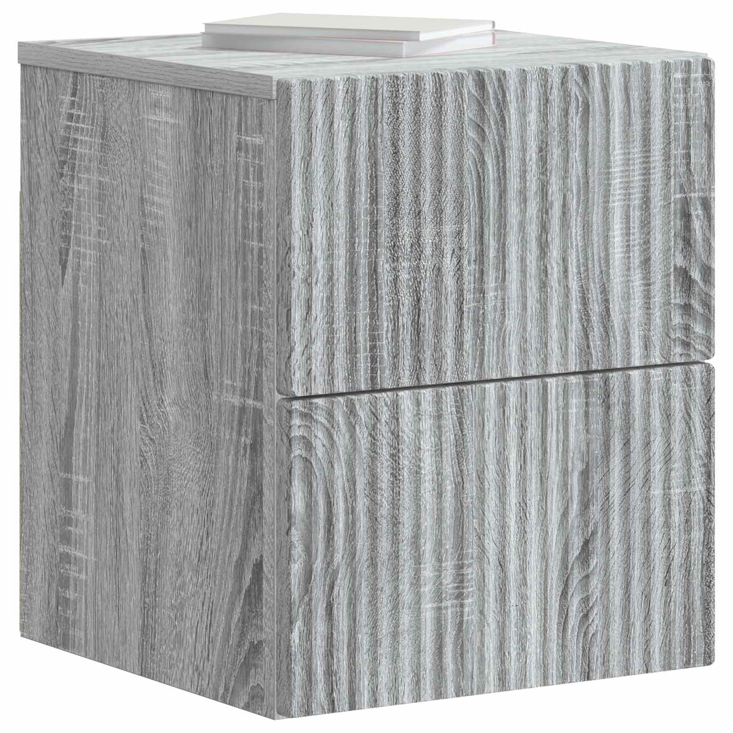 Vegghengt Nattbord Grå sonoma 33 x 34,5 x 40 cm Konstruert tre