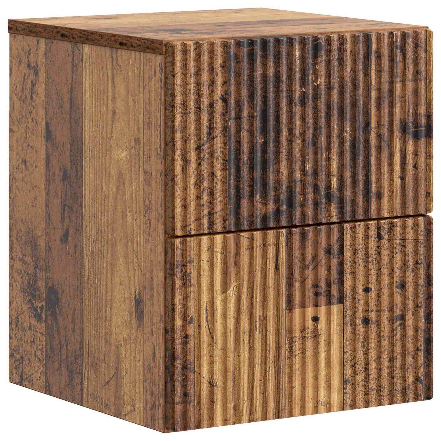 Vegghengt Nattbord Gammelt tre 33 x 34,5 x 40 cm Konstruert tre