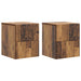 Vegghengt Nattbord 2 pcs Gammelt tre 33 x 34,5 x 40 cm