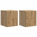 Vegghengt Nattbord 2 stk. Artisan eik 33 x 34,5 x 40 cm