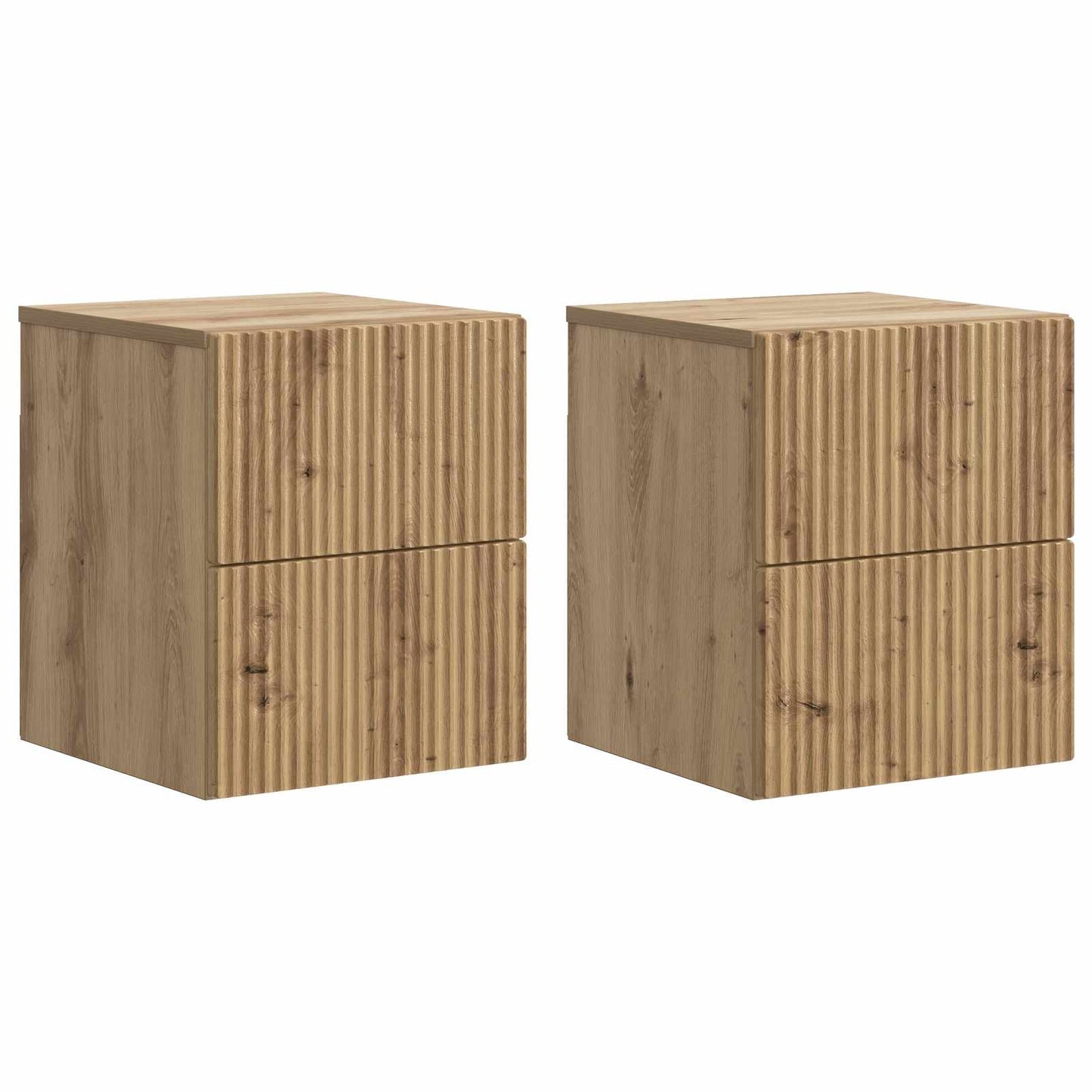 Vegghengt Nattbord 2 stk. Artisan eik 33 x 34,5 x 40 cm