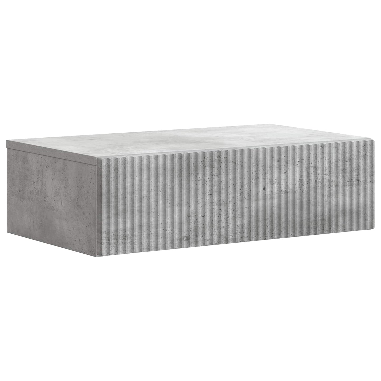 Vegghengt Sidebord Betonggrå 59 x 34,5 x 17 cm Konstruert tre