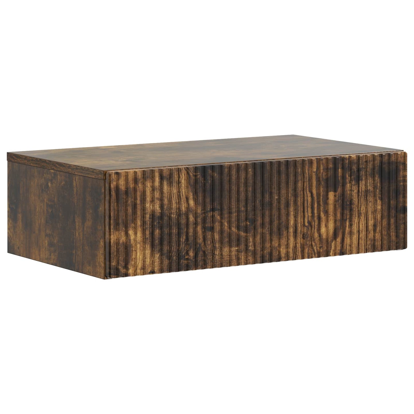 Vegghengt Sidebord Røkt Eik 59 x 34,5 x 17 cm Konstruert tre