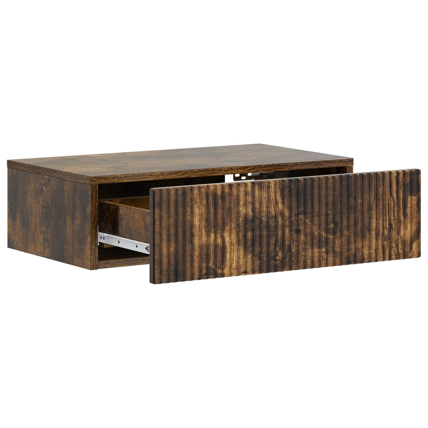 Vegghengt Sidebord Røkt Eik 59 x 34,5 x 17 cm Konstruert tre