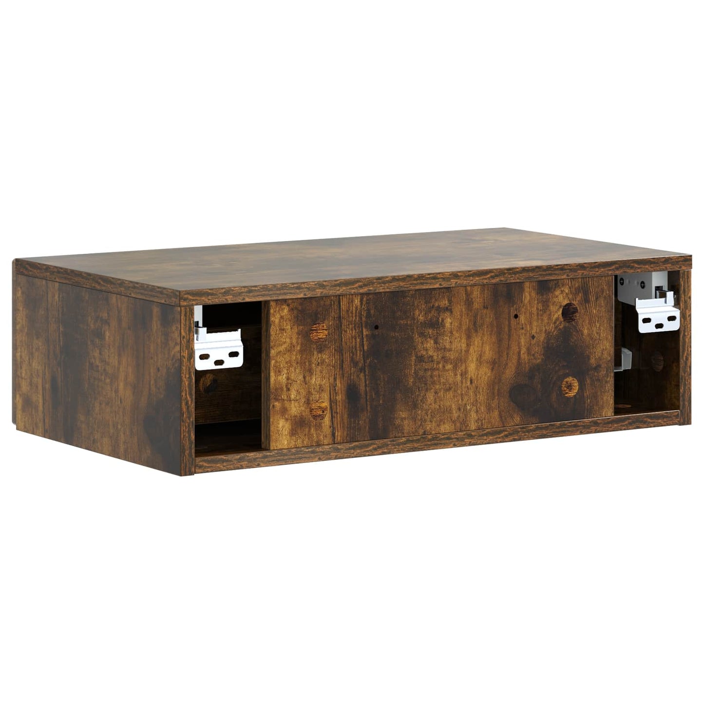 Vegghengt Sidebord Røkt Eik 59 x 34,5 x 17 cm Konstruert tre