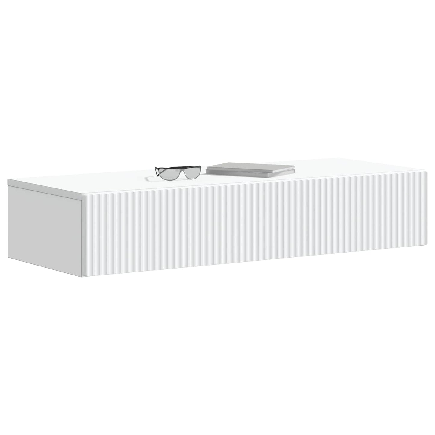 Vegghengt Sidebord Hvit 87,5 x 34,5 x 17 cm Konstruert tre