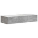 Vegghengt Sidebord Betonggrå 87,5 x 34,5 x 17 cm Konstruert tre