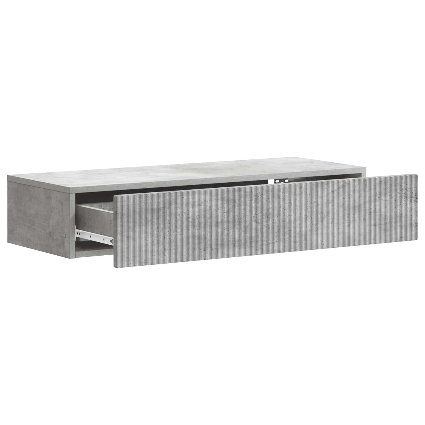 Vegghengt Sidebord Betonggrå 87,5 x 34,5 x 17 cm Konstruert tre