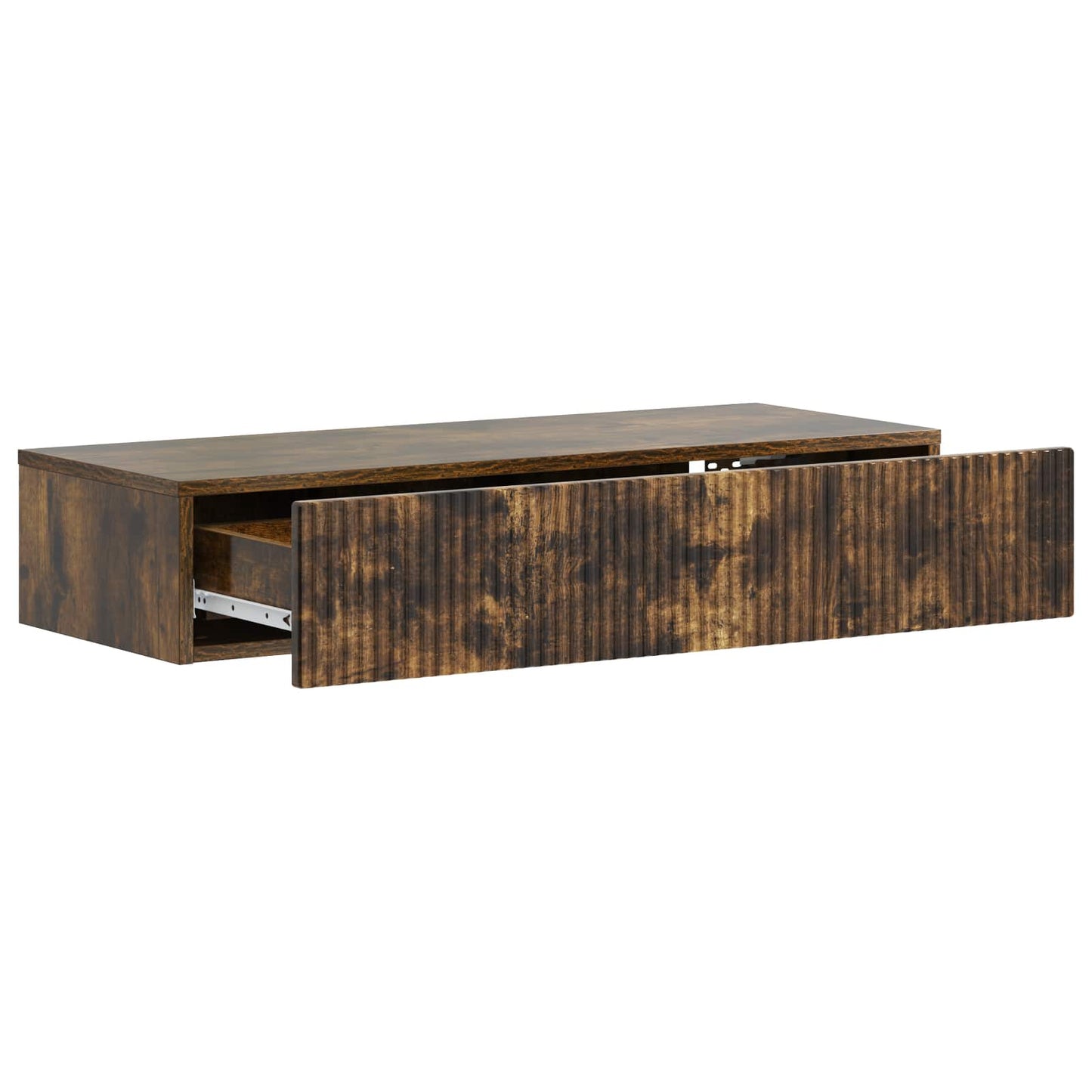 Vegghengt Sidebord Røkt Eik 87,5 x 34,5 x 17 cm Konstruert tre