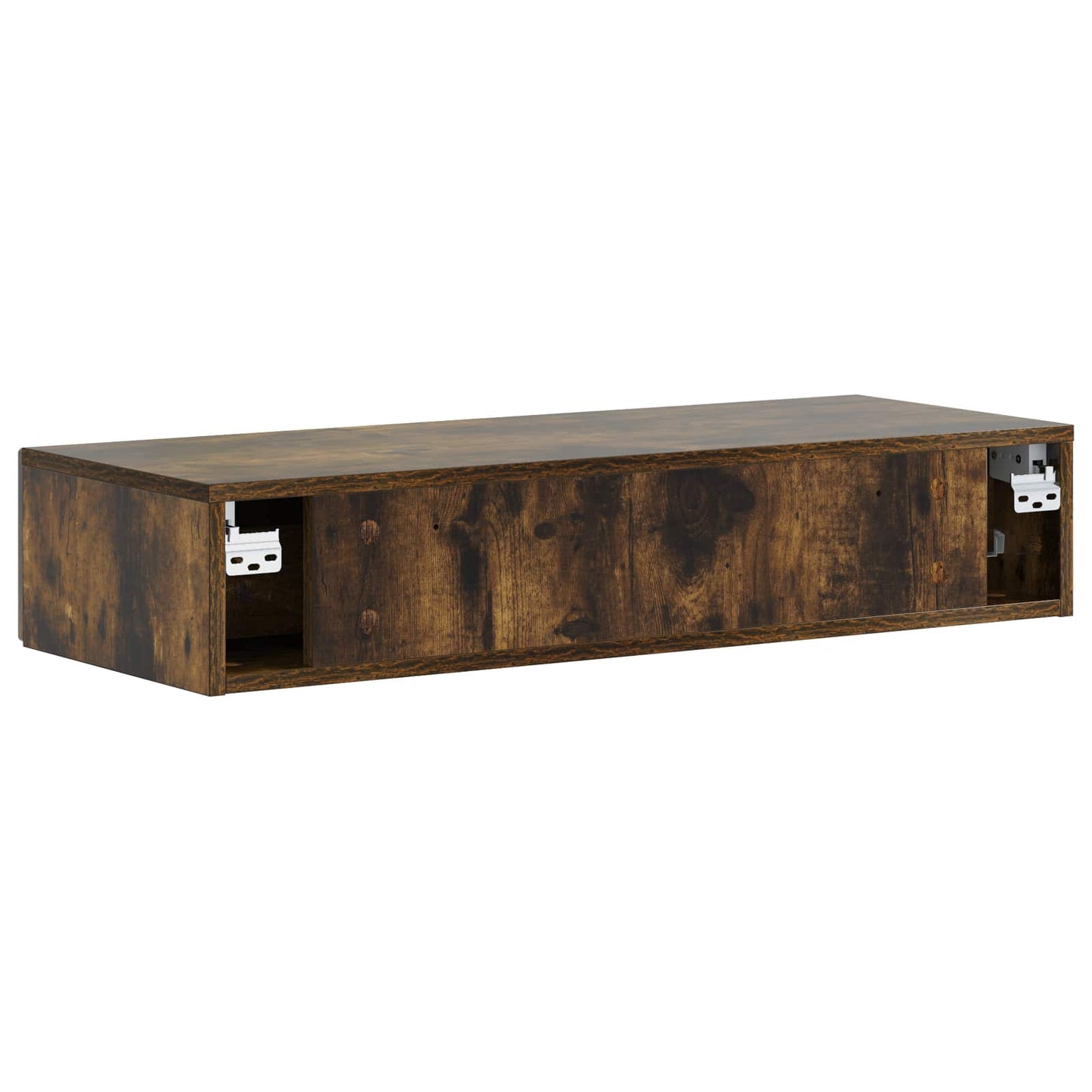Vegghengt Sidebord Røkt Eik 87,5 x 34,5 x 17 cm Konstruert tre