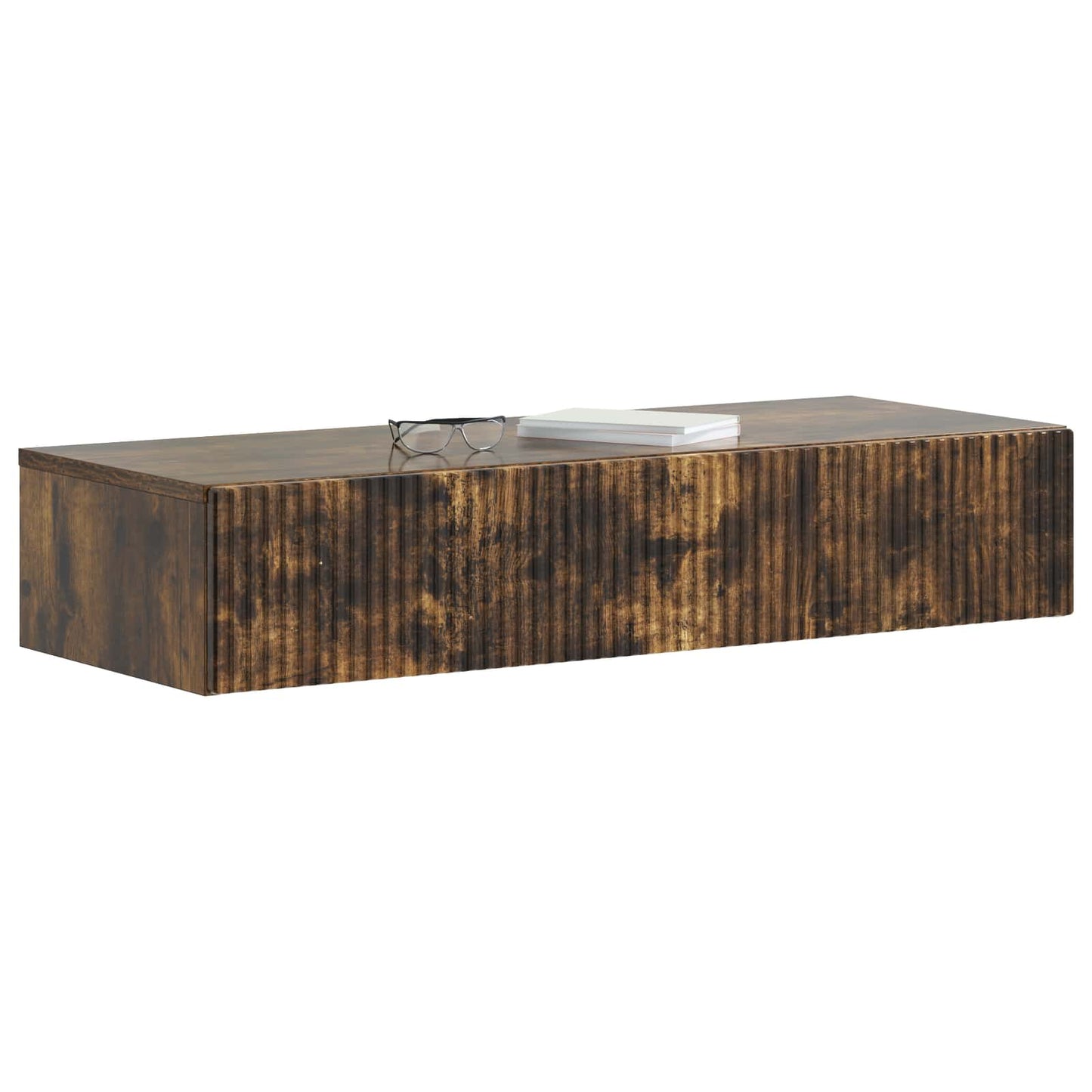 Vegghengt Sidebord Røkt Eik 87,5 x 34,5 x 17 cm Konstruert tre