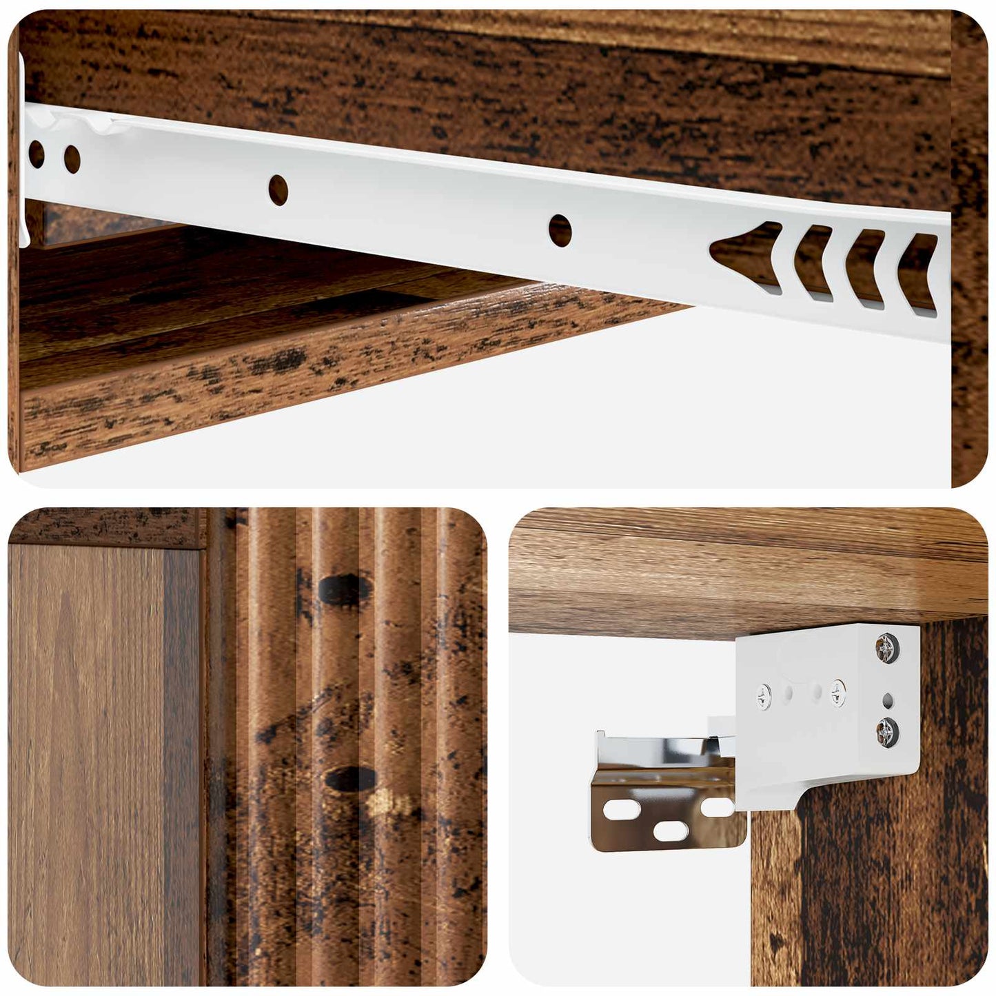 Vegghengt Sidebord Gammelt tre 87,5 x 34,5 x 17 cm