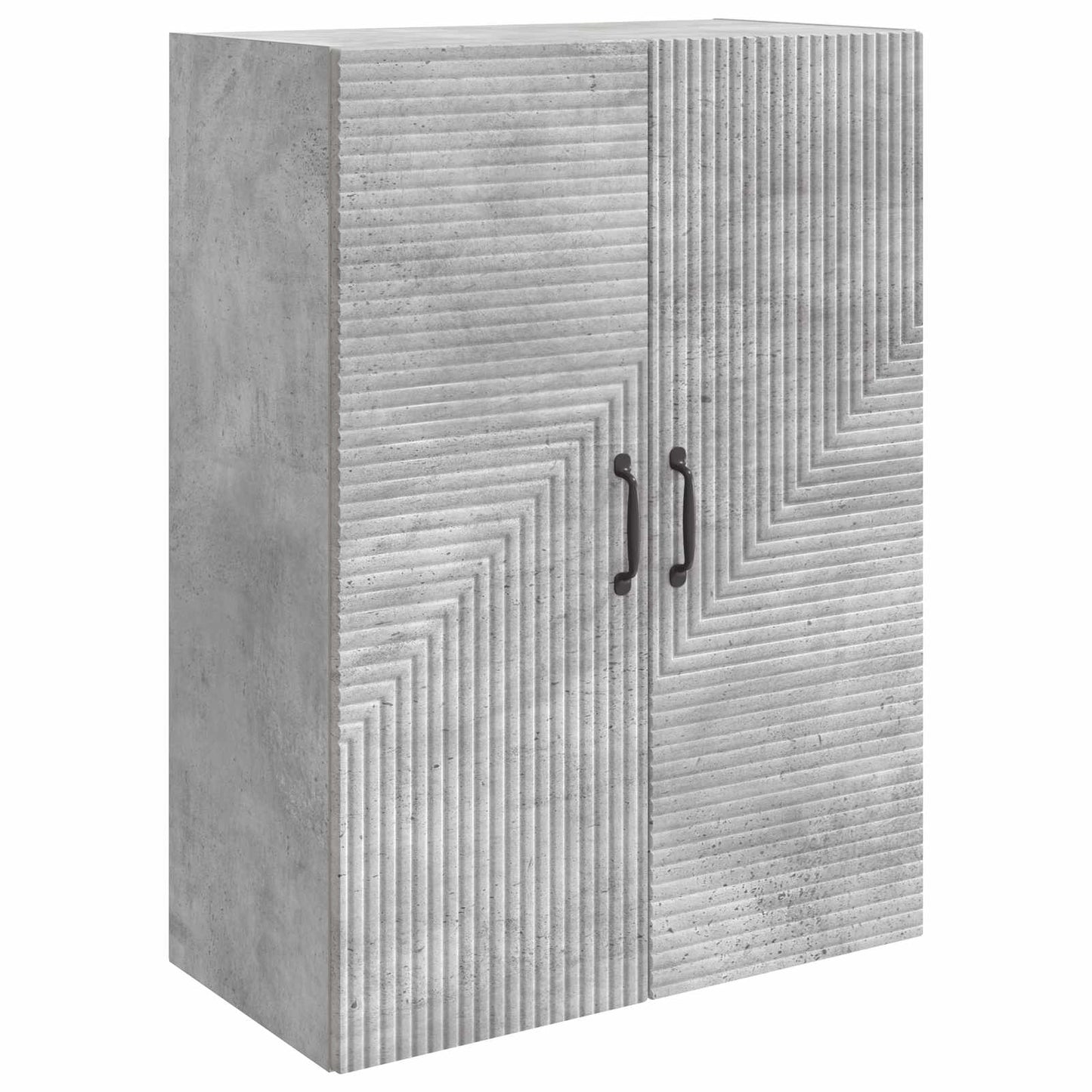 Vegghengt skap Betonggrå 66 x 34,5 x 90 cm Konstruert tre