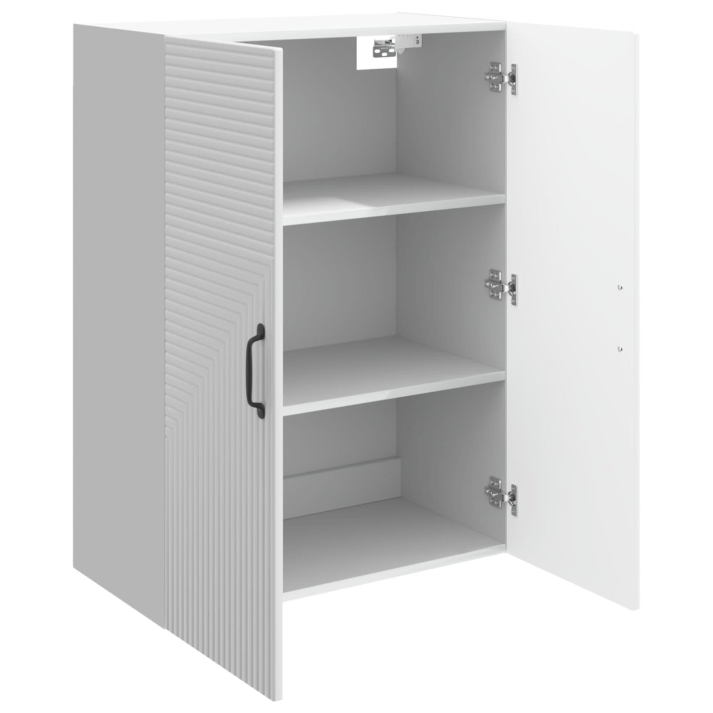 Vegghengt skap Høgglans hvit 66 x 34,5 x 90 cm Konstruert tre