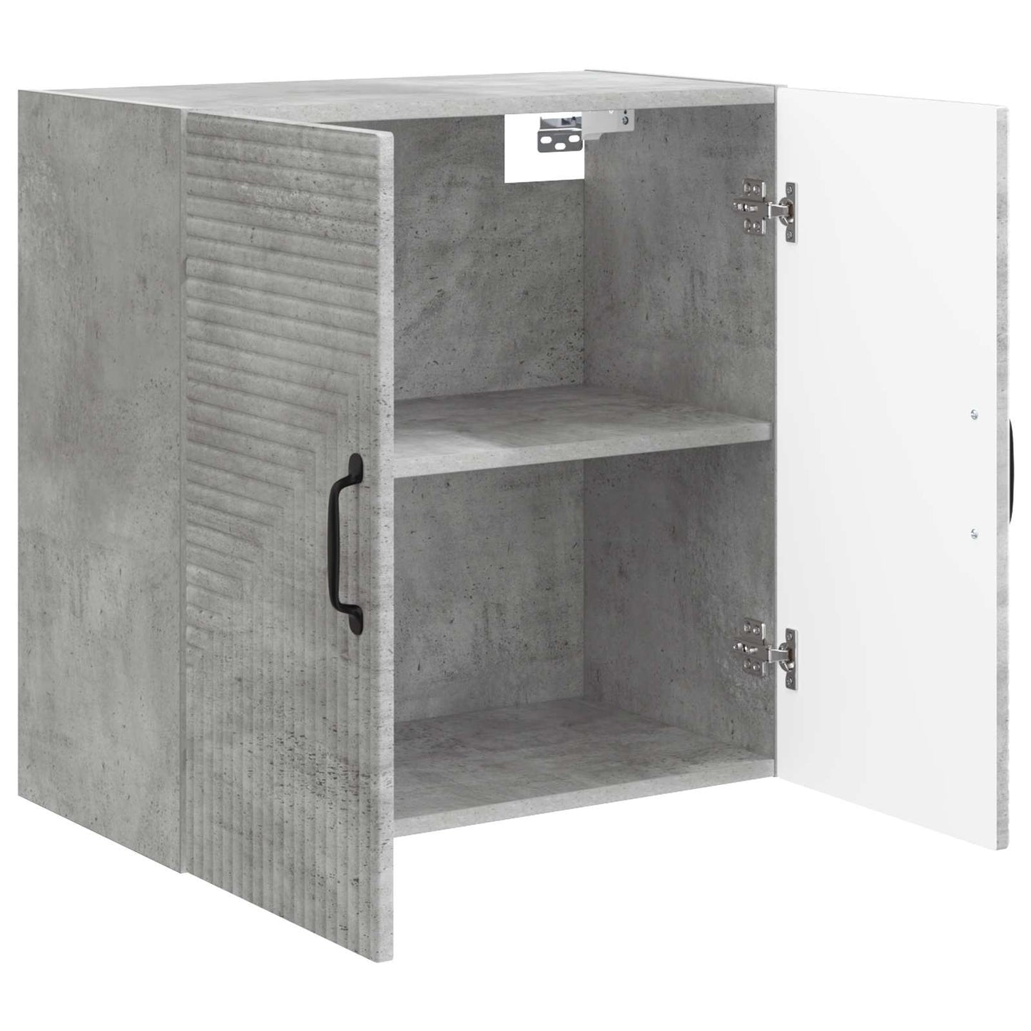 Vegghengt skap Betonggrå 59 x 31 x 60 cm Konstruert tre