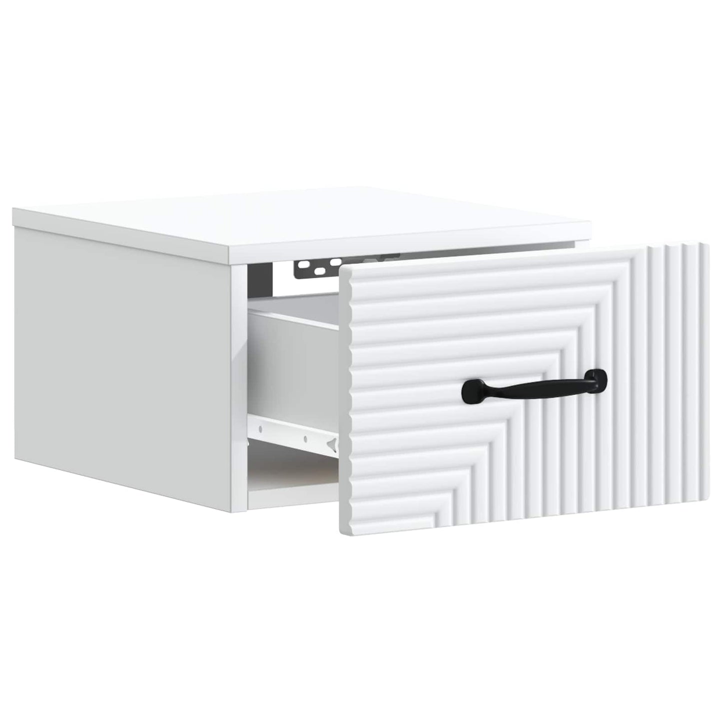 Vegghengt Nattbord 2 pcs Hvit 34,5 x 33 x 20 cm Konstruert tre