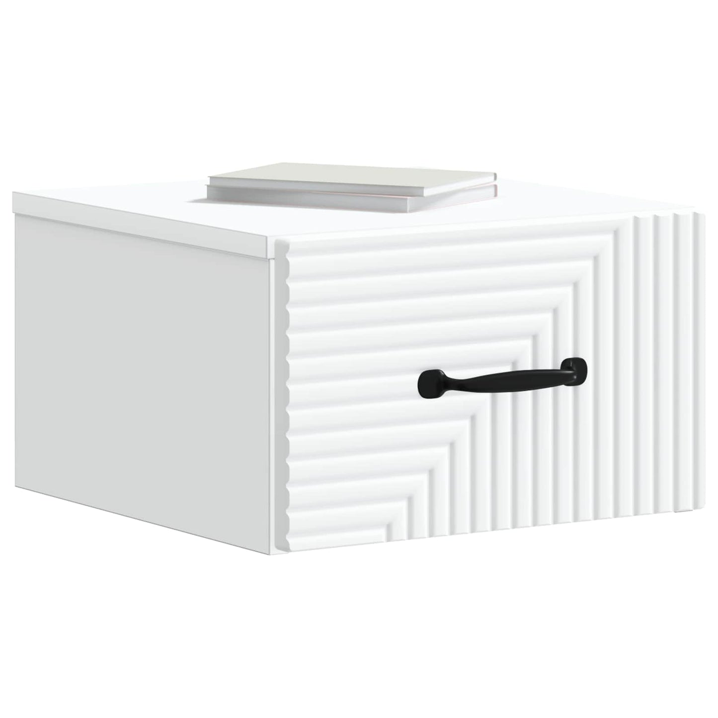 Vegghengt Nattbord 2 pcs Hvit 34,5 x 33 x 20 cm Konstruert tre