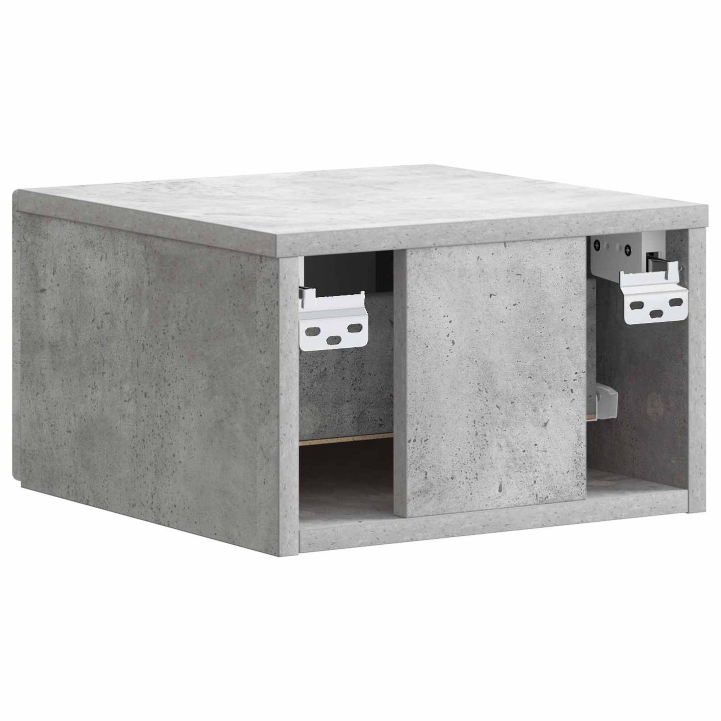 Vegghengt Nattbord Betonggrå 34,5 x 33 x 20 cm Konstruert tre