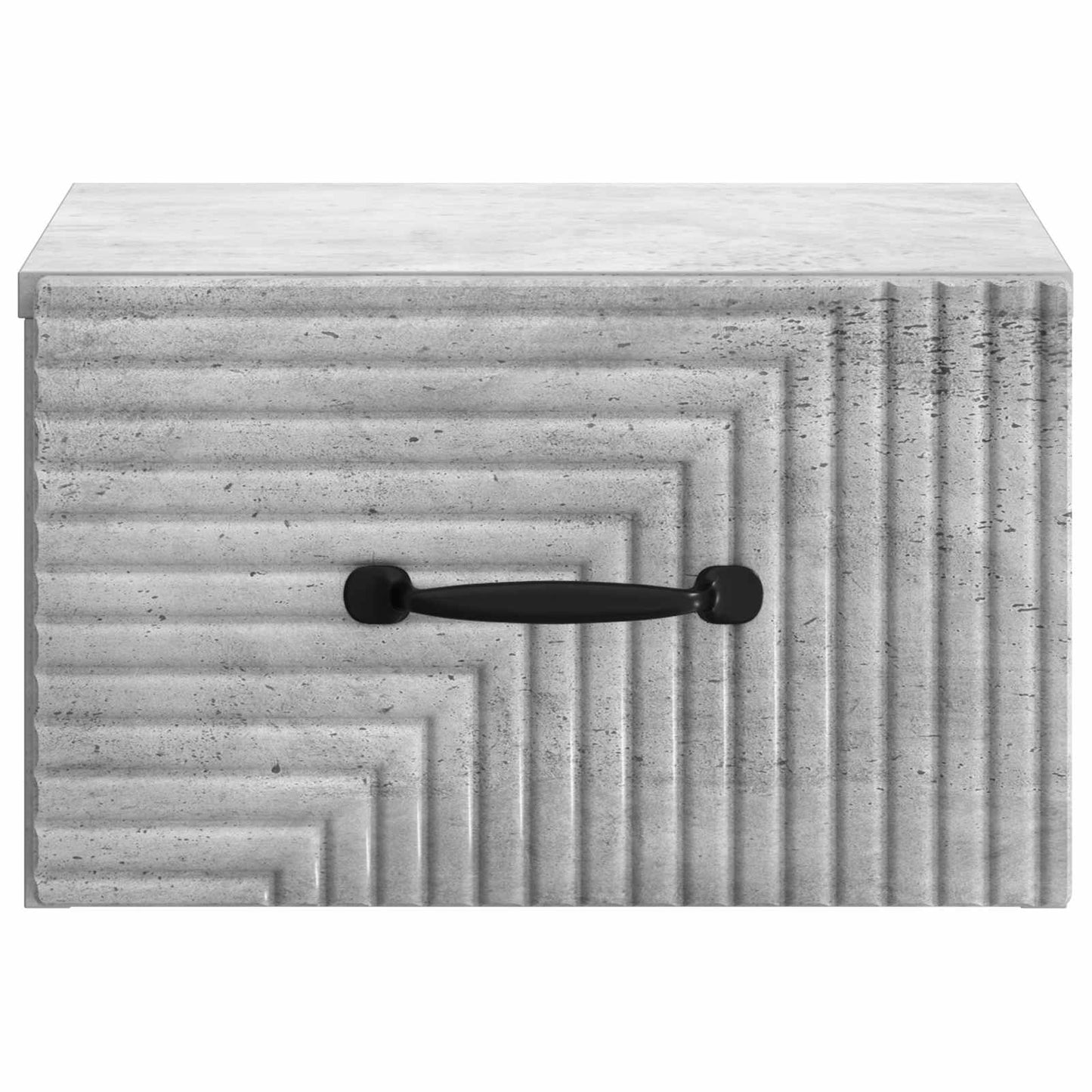 Vegghengt Nattbord Betonggrå 34,5 x 33 x 20 cm Konstruert tre