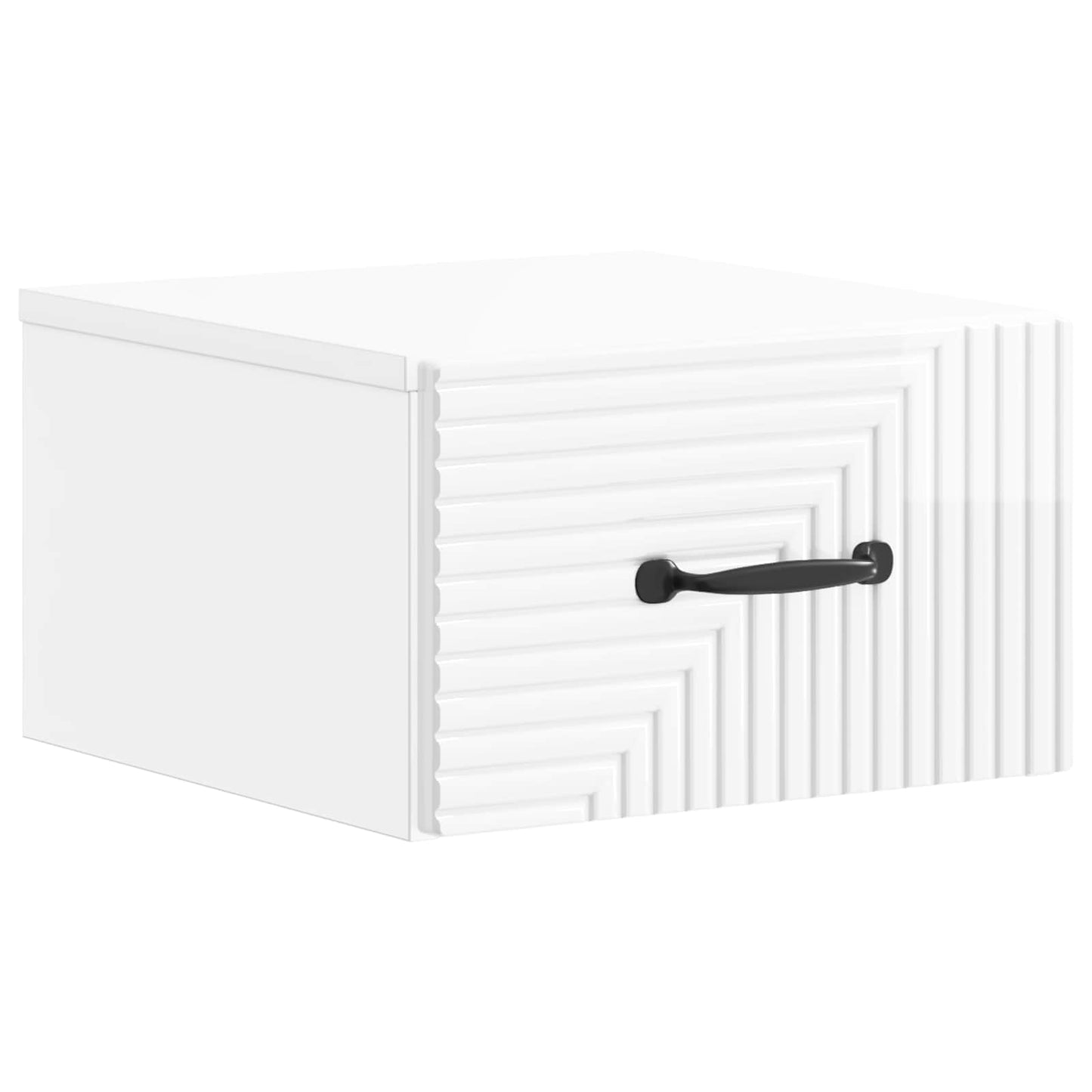 Vegghengt Nattbord 2 pcs Høgglans hvit 34,5 x 33 x 20 cm