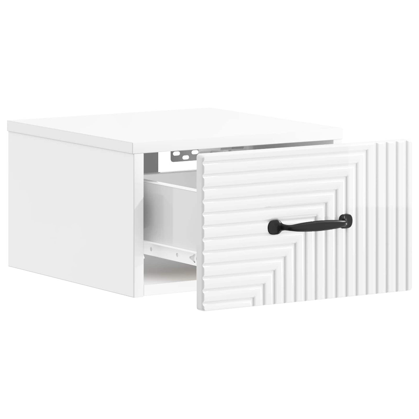 Vegghengt Nattbord 2 pcs Høgglans hvit 34,5 x 33 x 20 cm