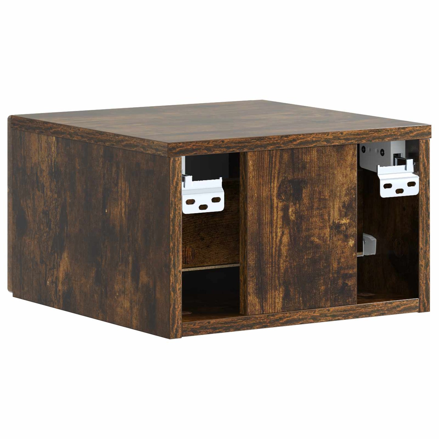 Vegghengt Nattbord Røkt Eik 34,5 x 33 x 20 cm Konstruert tre