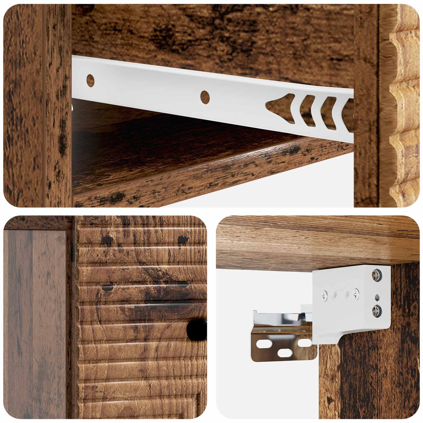 Vegghengt Nattbord Gammelt tre 34,5 x 33 x 20 cm Konstruert tre