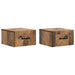 Vegghengt Nattbord 2 pcs Gammelt tre 34,5 x 33 x 20 cm