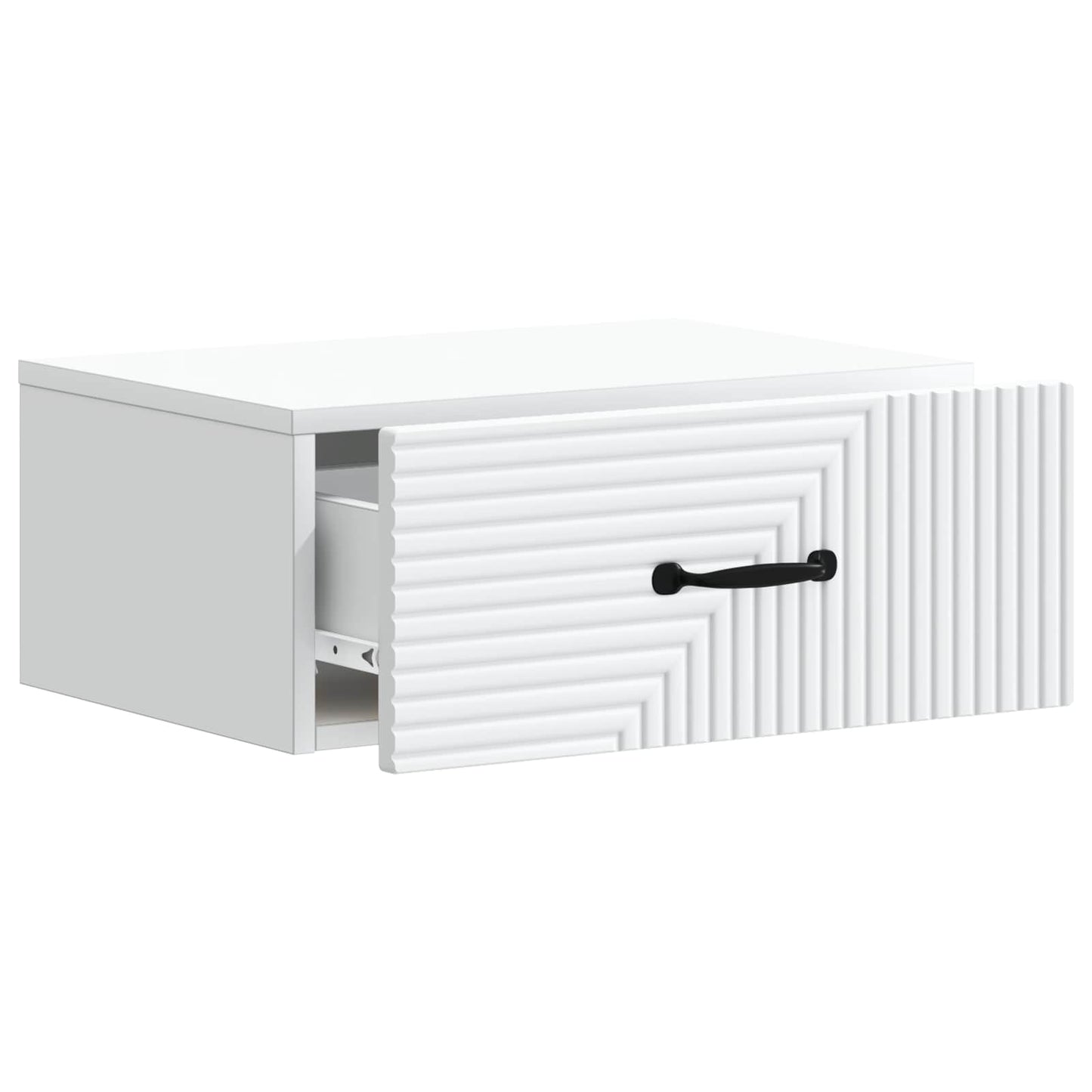 Vegghengt Nattbord 2 pcs Hvit 49 x 34,5 x 20 cm Konstruert tre