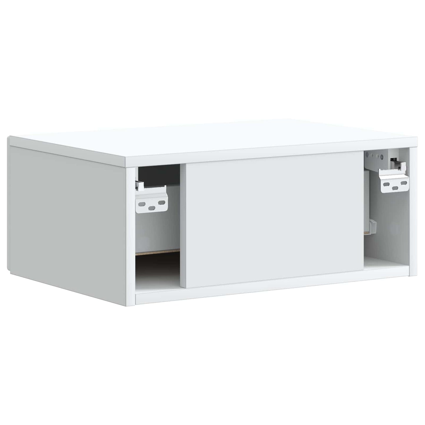Vegghengt Nattbord 2 pcs Hvit 49 x 34,5 x 20 cm Konstruert tre