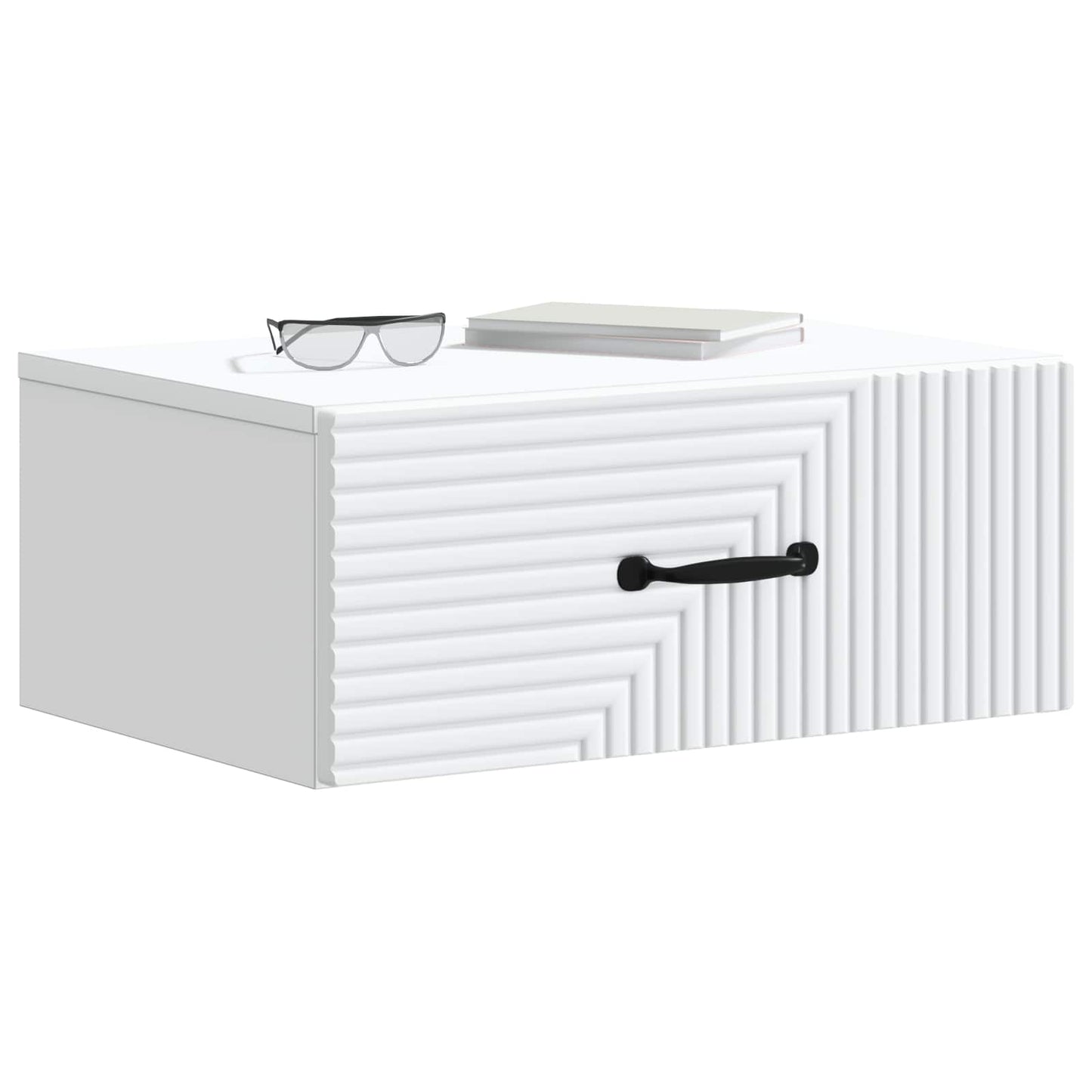 Vegghengt Nattbord 2 pcs Hvit 49 x 34,5 x 20 cm Konstruert tre