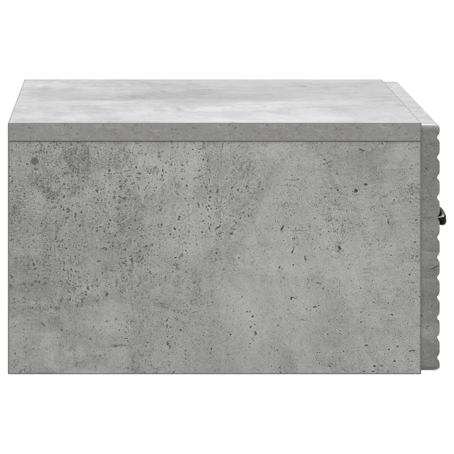 Vegghengt Nattbord med skuff 2 pcs Betonggrå 49 x 34,5 x 20 cm