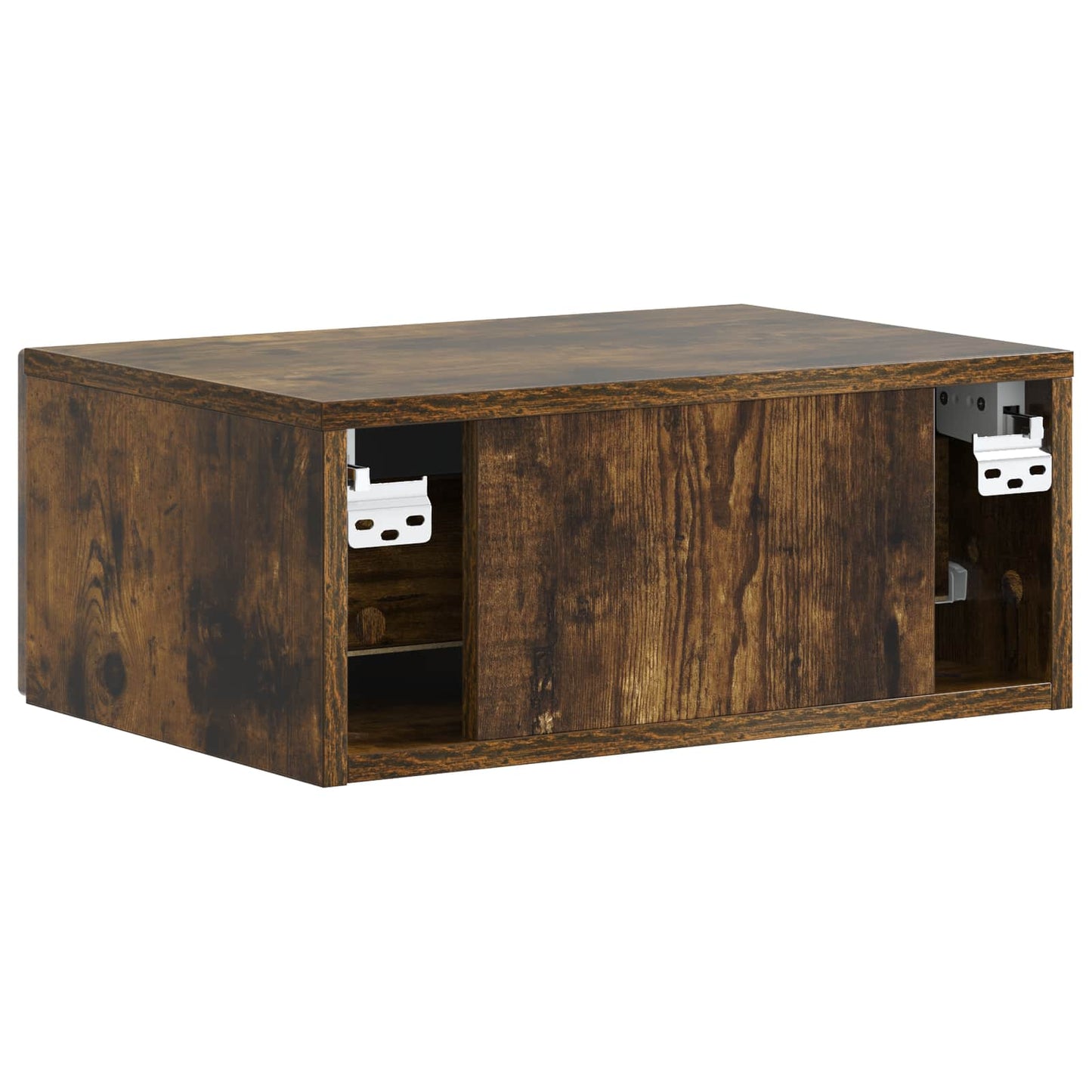 Vegghengt Nattbord Røkt Eik 49 x 34,5 x 20 cm Konstruert tre