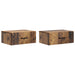 Vegghengt Nattbord 2 pcs Gammelt tre 49 x 34,5 x 20 cm