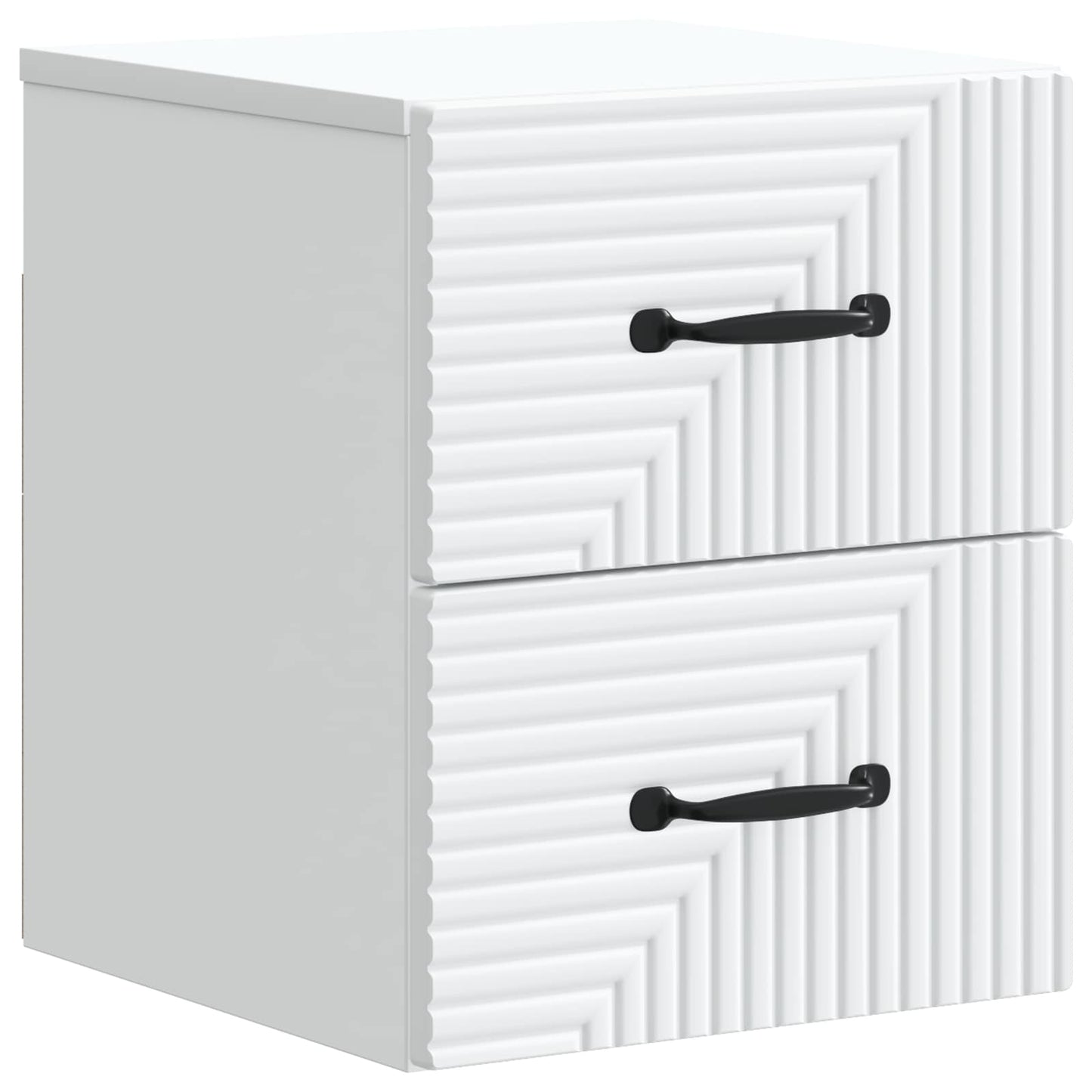 Vegghengt Nattbord 2 pcs Hvit 34,5 x 33 x 40 cm Konstruert tre