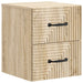 Vegghengt Nattbord Sonoma eik 34,5 x 33 x 40 cm Konstruert tre