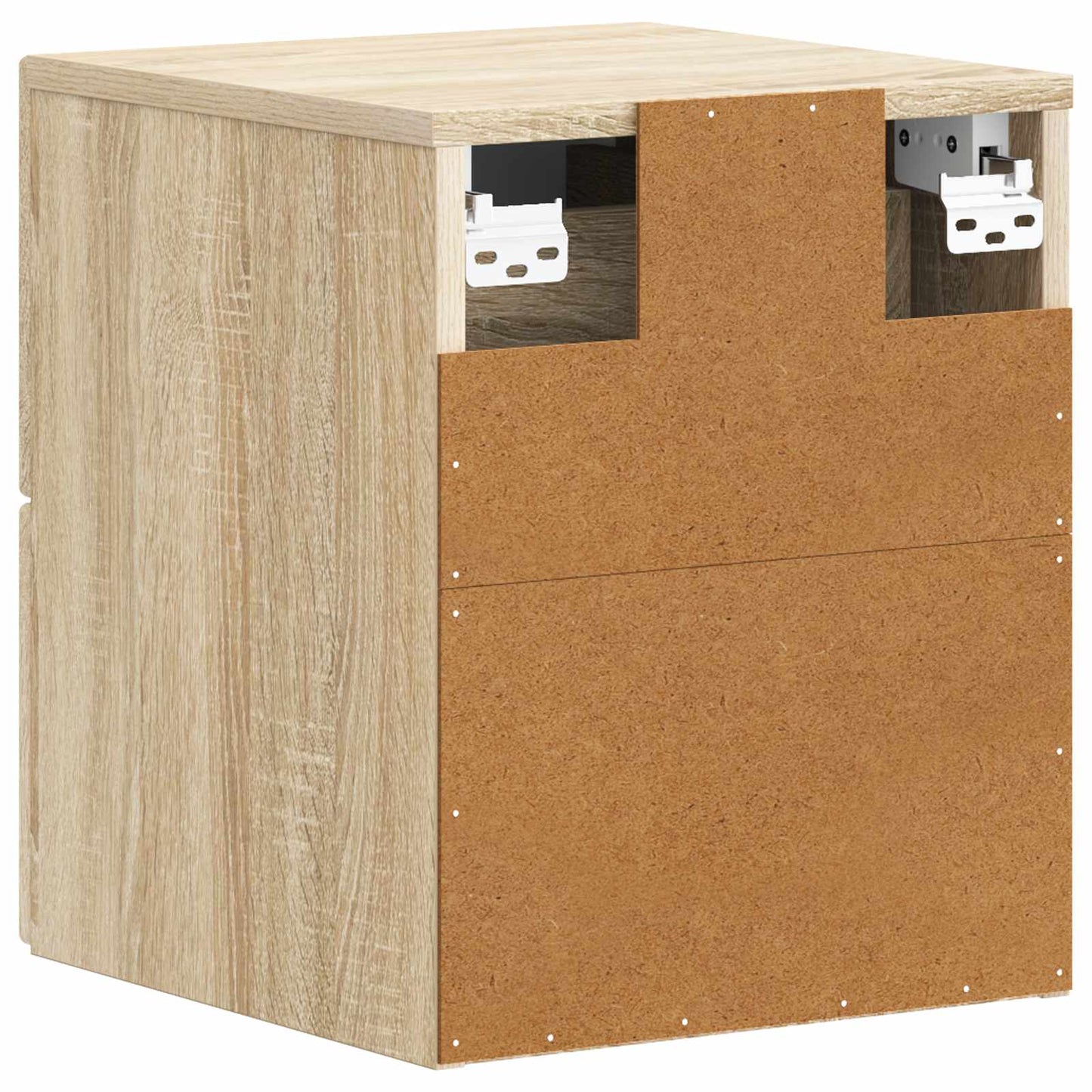 Vegghengt Nattbord med skuff 2 pcs Sonoma eik 34,5 x 33 x 40 cm