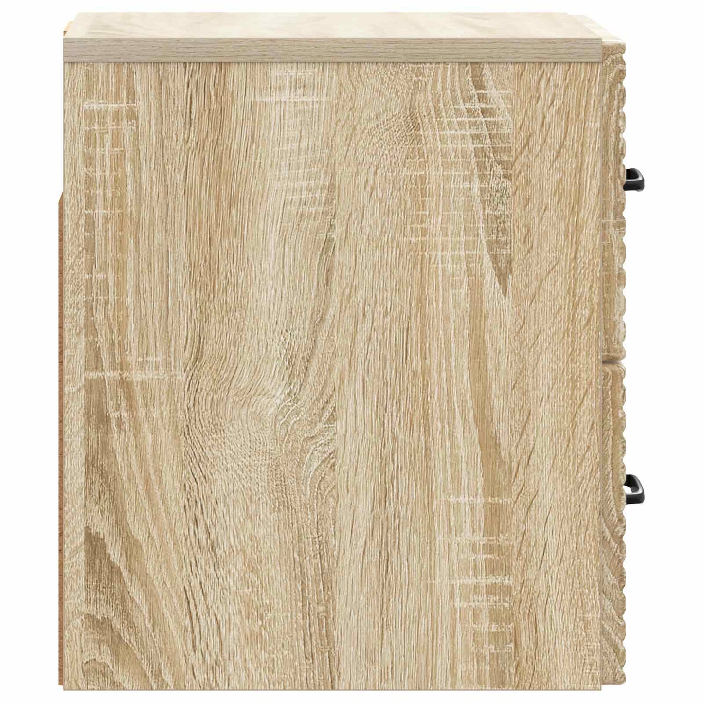 Vegghengt Nattbord med skuff 2 pcs Sonoma eik 34,5 x 33 x 40 cm