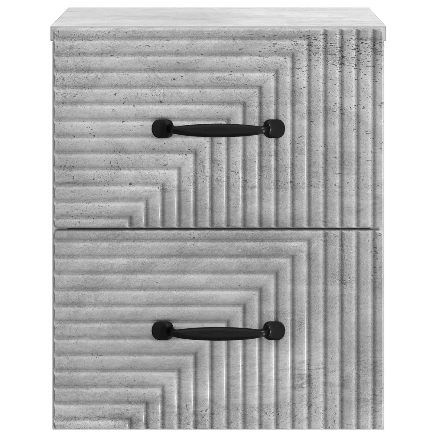 Vegghengt Nattbord Betonggrå 34,5 x 33 x 40 cm Konstruert tre